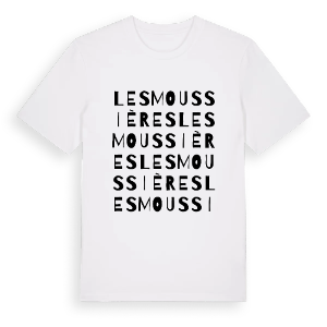 Les Moussières ordlek t-shirt – ekologisk bomull t-shirt från Pinshirt