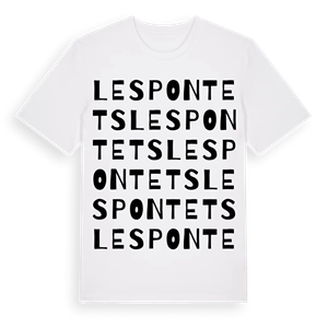 Les Pontets ordlek t-shirt – ekologisk bomull t-shirt från Pinshirt