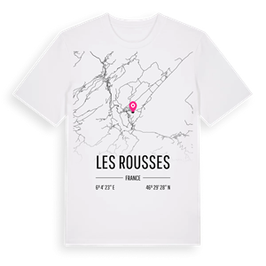 Les Rousses karta t-shirt – ekologisk bomull t-shirt från Pinshirt