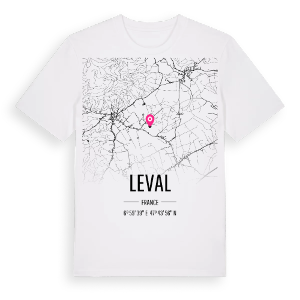 Leval karta t-shirt – ekologisk bomull t-shirt från Pinshirt