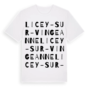 Licey-sur-Vingeanne ordlek t-shirt – ekologisk bomull t-shirt från Pinshirt