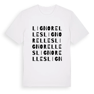 Lignorelles ordlek t-shirt – ekologisk bomull t-shirt från Pinshirt