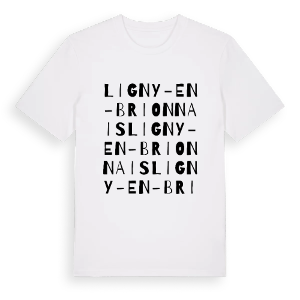 Ligny-en-Brionnais ordlek t-shirt – ekologisk bomull t-shirt från Pinshirt