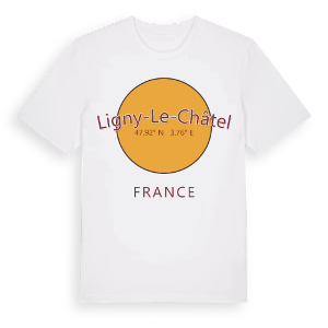 Ligny-le-Châtel cirkel t-shirt – ekologisk bomull t-shirt från Pinshirt