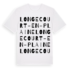 Longecourt-en-Plaine ordlek t-shirt – ekologisk bomull t-shirt från Pinshirt