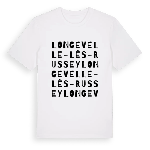 Longevelle-lès-Russey ordlek t-shirt – ekologisk bomull t-shirt från Pinshirt