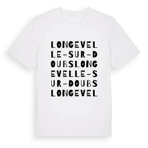 Longevelle-sur-Doubs ordlek t-shirt – ekologisk bomull t-shirt från Pinshirt