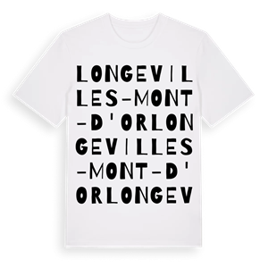 Longevilles-Mont-d'Or ordlek t-shirt – ekologisk bomull t-shirt från Pinshirt