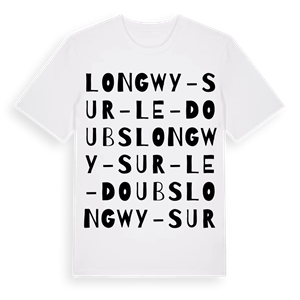 Longwy-sur-le-Doubs ordlek t-shirt – ekologisk bomull t-shirt från Pinshirt