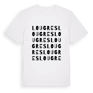 Lougres ordlek t-shirt – ekologisk bomull t-shirt från Pinshirt