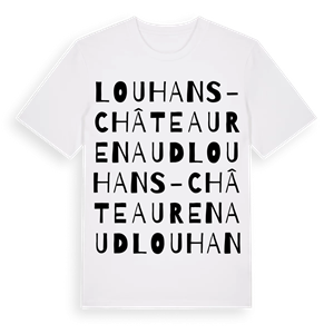 Louhans-Châteaurenaud ordlek t-shirt – ekologisk bomull t-shirt från Pinshirt