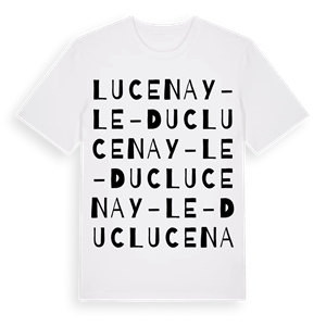 Lucenay-le-Duc ordlek t-shirt – ekologisk bomull t-shirt från Pinshirt