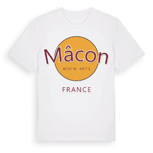 Mâcon cirkel t-shirt – ekologisk bomull t-shirt från Pinshirt