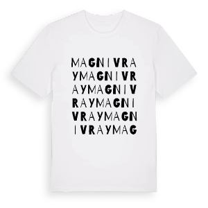 Magnivray ordlek t-shirt – ekologisk bomull t-shirt från Pinshirt