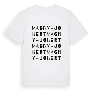 Magny-Jobert ordlek t-shirt – ekologisk bomull t-shirt från Pinshirt