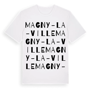Magny-la-Ville ordlek t-shirt – ekologisk bomull t-shirt från Pinshirt