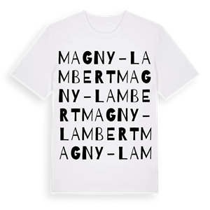 Magny-Lambert ordlek t-shirt – ekologisk bomull t-shirt från Pinshirt