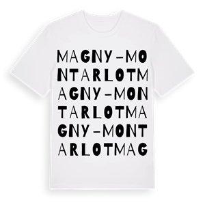 Magny-Montarlot ordlek t-shirt – ekologisk bomull t-shirt från Pinshirt