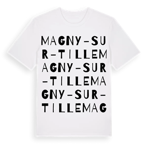 Magny-sur-Tille ordlek t-shirt – ekologisk bomull t-shirt från Pinshirt