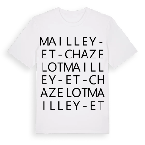 Mailley-et-Chazelot ordlek t-shirt – ekologisk bomull t-shirt från Pinshirt