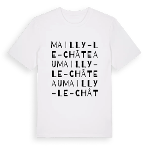 Mailly-le-Château ordlek t-shirt – ekologisk bomull t-shirt från Pinshirt