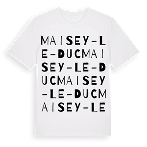 Maisey-le-Duc ordlek t-shirt – ekologisk bomull t-shirt från Pinshirt