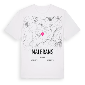 Malbrans karta t-shirt – ekologisk bomull t-shirt från Pinshirt