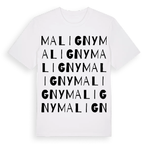 Maligny ordlek t-shirt – ekologisk bomull t-shirt från Pinshirt