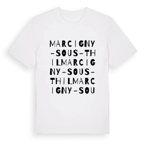 Marcigny-sous-Thil ordlek t-shirt – ekologisk bomull t-shirt från Pinshirt