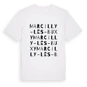 Marcilly-lès-Buxy ordlek t-shirt – ekologisk bomull t-shirt från Pinshirt