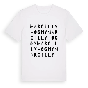 Marcilly-Ogny ordlek t-shirt – ekologisk bomull t-shirt från Pinshirt