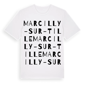 Marcilly-sur-Tille ordlek t-shirt – ekologisk bomull t-shirt från Pinshirt