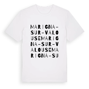 Marigna-sur-Valouse ordlek t-shirt – ekologisk bomull t-shirt från Pinshirt