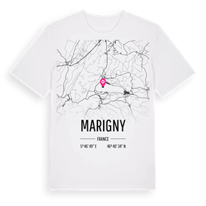 Marigny karta t-shirt – ekologisk bomull t-shirt från Pinshirt