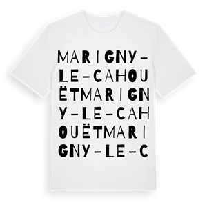 Marigny-le-Cahouët ordlek t-shirt – ekologisk bomull t-shirt från Pinshirt