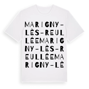 Marigny-lès-Reullée ordlek t-shirt – ekologisk bomull t-shirt från Pinshirt