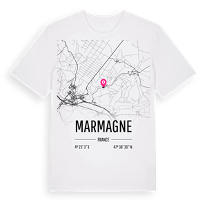 Marmagne karta t-shirt – ekologisk bomull t-shirt från Pinshirt
