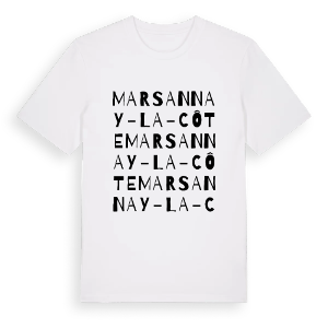Marsannay-la-Côte ordlek t-shirt – ekologisk bomull t-shirt från Pinshirt