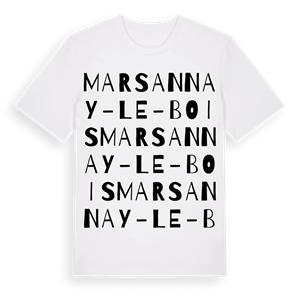 Marsannay-le-Bois ordlek t-shirt – ekologisk bomull t-shirt från Pinshirt