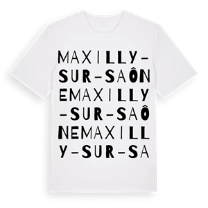 Maxilly-sur-Saône ordlek t-shirt – ekologisk bomull t-shirt från Pinshirt