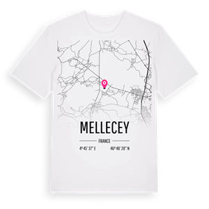 Mellecey karta t-shirt – ekologisk bomull t-shirt från Pinshirt