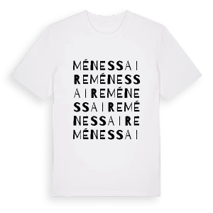 Ménessaire ordlek t-shirt – ekologisk bomull t-shirt från Pinshirt