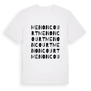 Menoncourt ordlek t-shirt – ekologisk bomull t-shirt från Pinshirt
