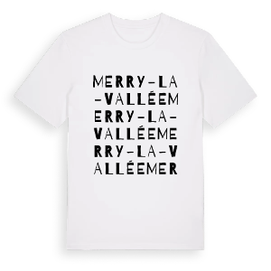 Merry-la-Vallée ordlek t-shirt – ekologisk bomull t-shirt från Pinshirt