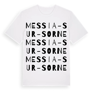 Messia-sur-Sorne ordlek t-shirt – ekologisk bomull t-shirt från Pinshirt