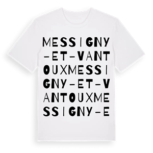 Messigny-et-Vantoux ordlek t-shirt – ekologisk bomull t-shirt från Pinshirt