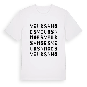 Meursanges ordlek t-shirt – ekologisk bomull t-shirt från Pinshirt