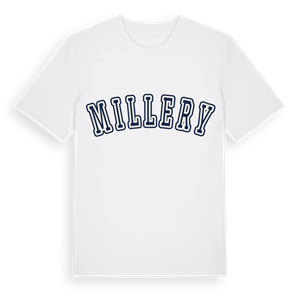 Millery college t-shirt – ekologisk bomull t-shirt från Pinshirt