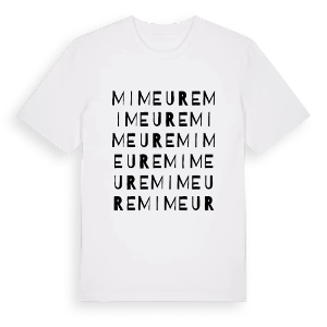 Mimeure ordlek t-shirt – ekologisk bomull t-shirt från Pinshirt