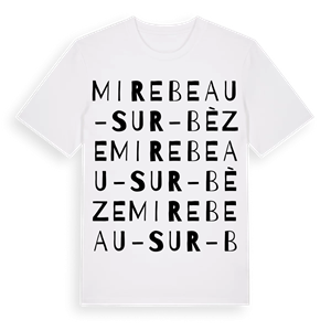 Mirebeau-sur-Bèze ordlek t-shirt – ekologisk bomull t-shirt från Pinshirt